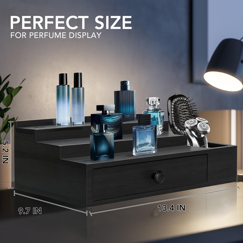 Zecela Cologne Stand Organizer for Men, 3 Tier Cologne Display