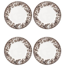 Spode Delamere Salad Plates Set of 4-8 Inch Dinnerware Dish, Dishwasher & Microwave Safe, Freezer Friendly - Holiday Tableware for Christmas, Thanksgiving, New Year - Made in England