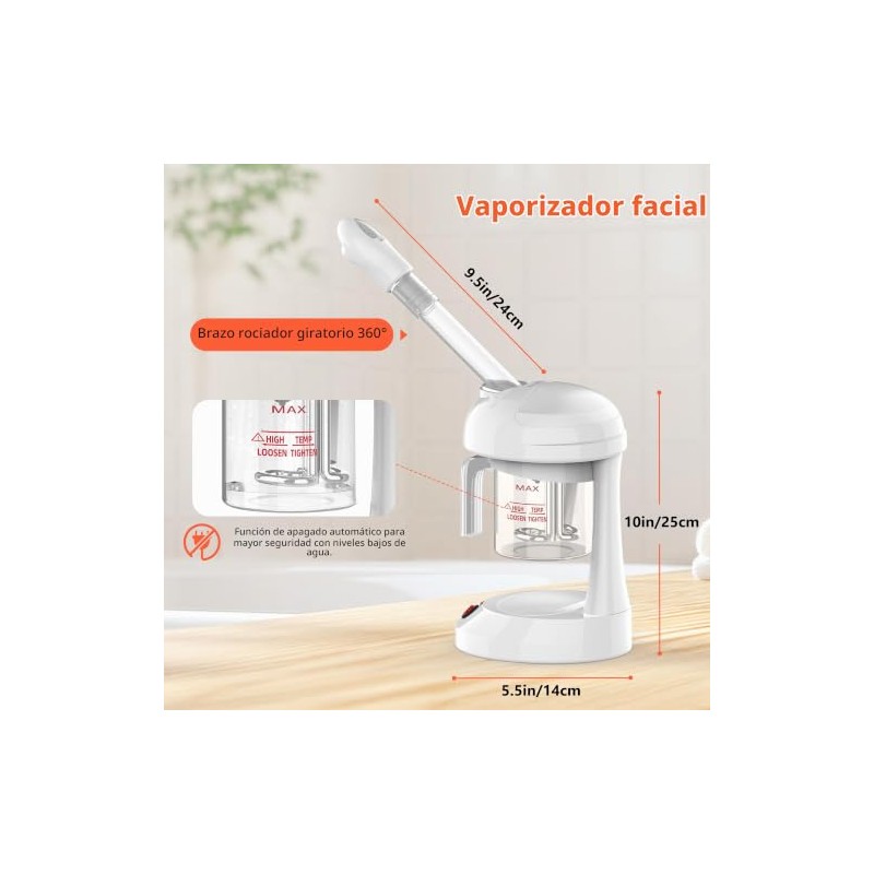 TASALON - Vaporizador facial de ozono para limpieza profunda facial