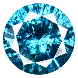 0.23 ct AAA Grade Round Cut (4 x 4 mm) 100% Natural Vivid Blue Diamond Loose Diamond