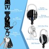 QARIEOEI Lanyards with lD Badges,Retractable Badge Reel Carabiner Clip and