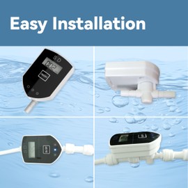 in-Line TDS Meter Digital Water Tester, Accurate and Reliable Small Water Quality Monitor Ideal for Drinking Water, Hydroponics, TDS and PPM Measurement