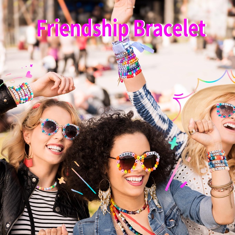 2400pcs Pony Beads 72 Colors 9mm Friendship Bracelets Making Kit,