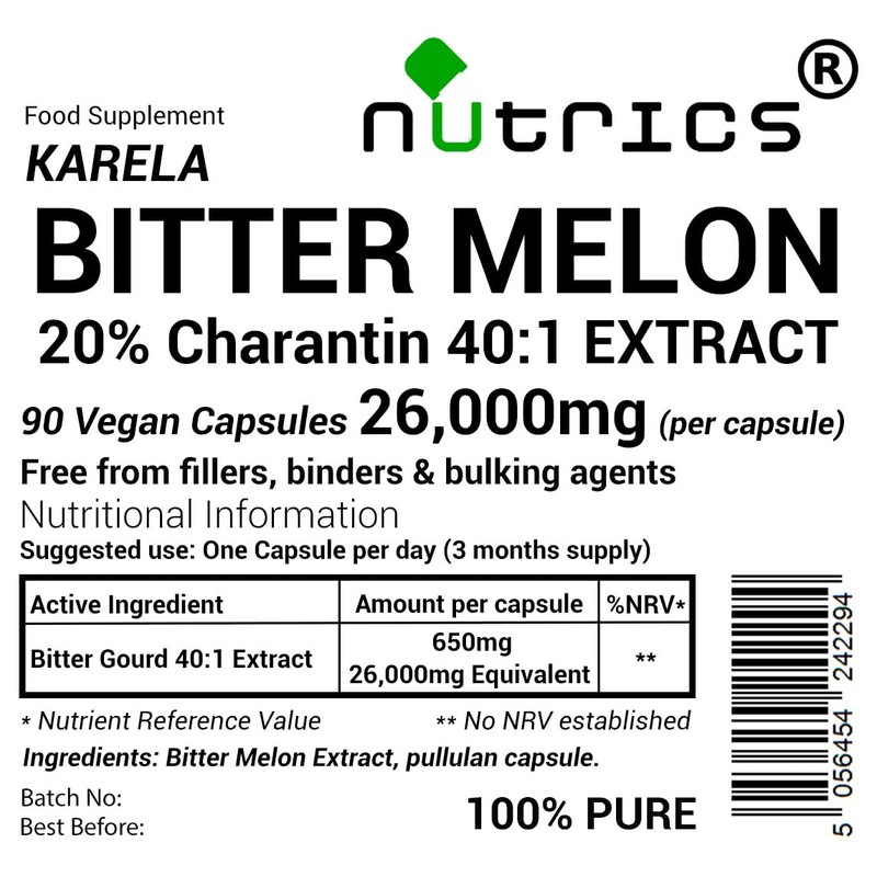 Nutrics® 26,000mg (per Capsule) Bitter Melon Extract 90 V Capsules
