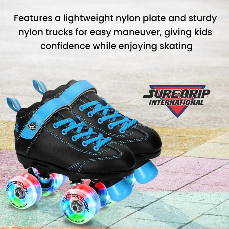 Sure-Grip Sugar & Spice Kids Roller Skates - Durable Vinyl