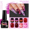 MTSSII Cat Eye Gel Nail Polish Set, 8 Colors, UV/LED