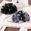 Elegant Light Luxury Butterfly Shark Claw Clip 13cm Black Print Claw Clip 10ea