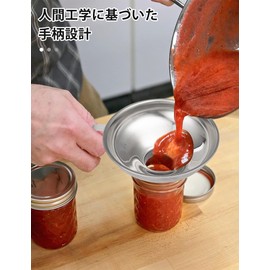 happykau 2 Pcs Commercial Jam Funnel for Grain Stainless Steel Funnel Large Diameter Funnel (2 Pieces Small + Large for Grains)