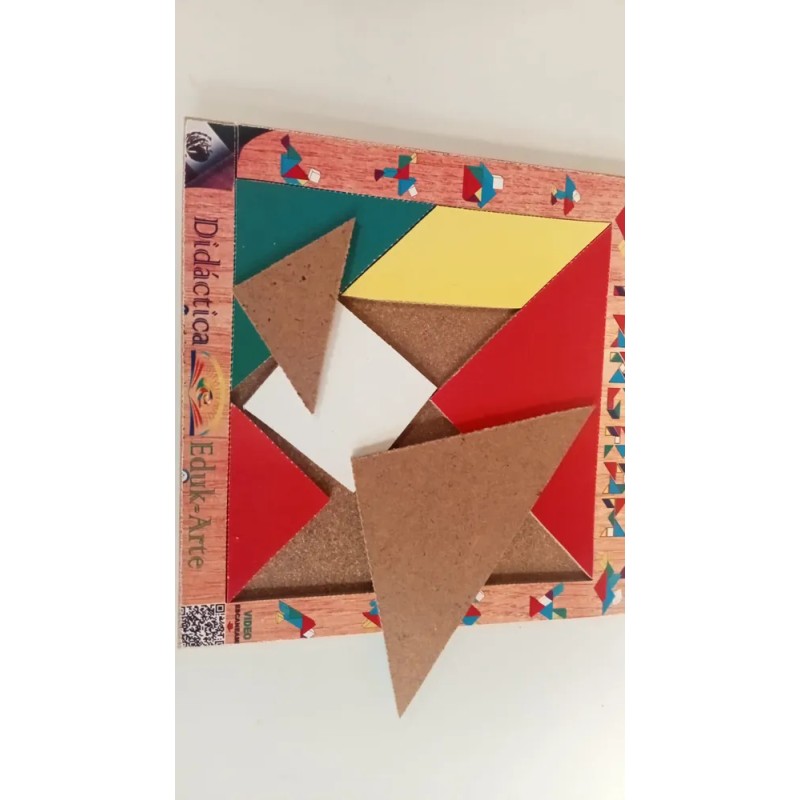 Tangram De Madera Juego Didáctico Rompecabezas Mayoreo 50pzs