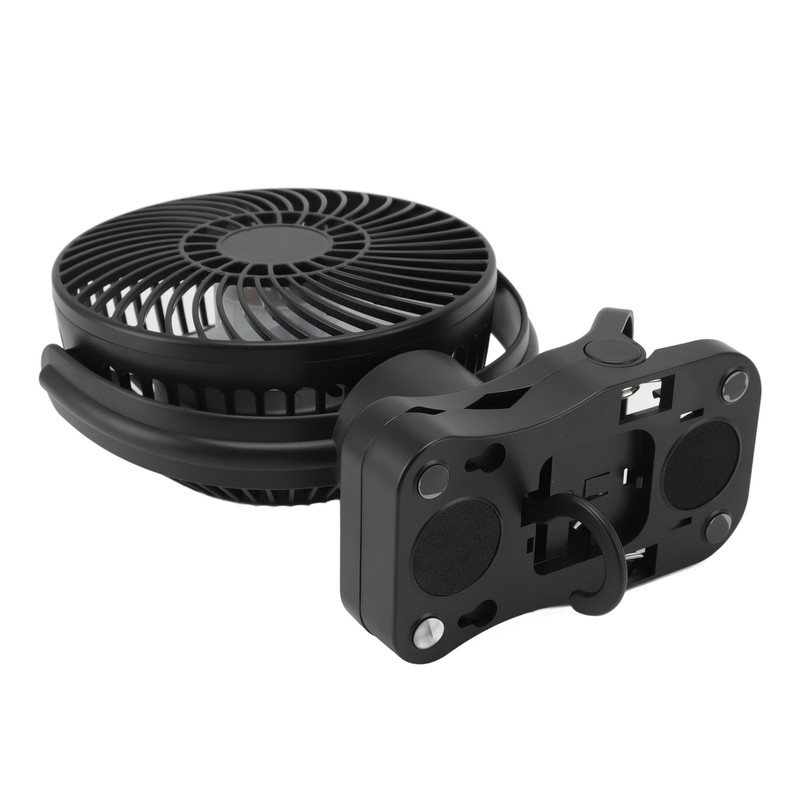 Portable Clip On Fan 4000mah Rechargeable Desktop Fan with LED