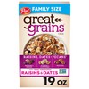 Post Great Grains Raisins Dates and Pecans Breakfast Cereal, Raisin