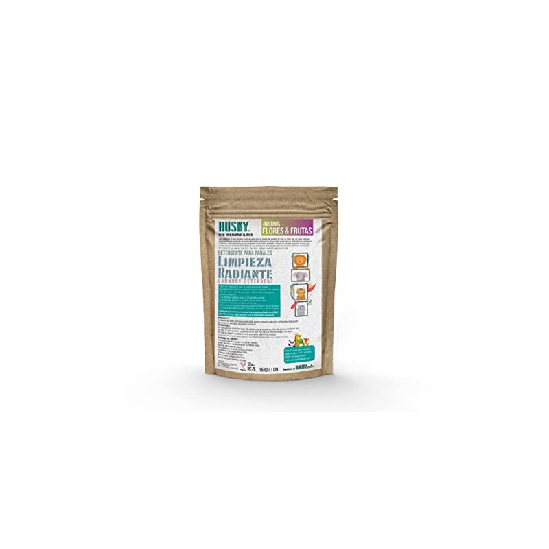 Husky Jabón Biodegradable para pañales de Tela Aroma Flores &