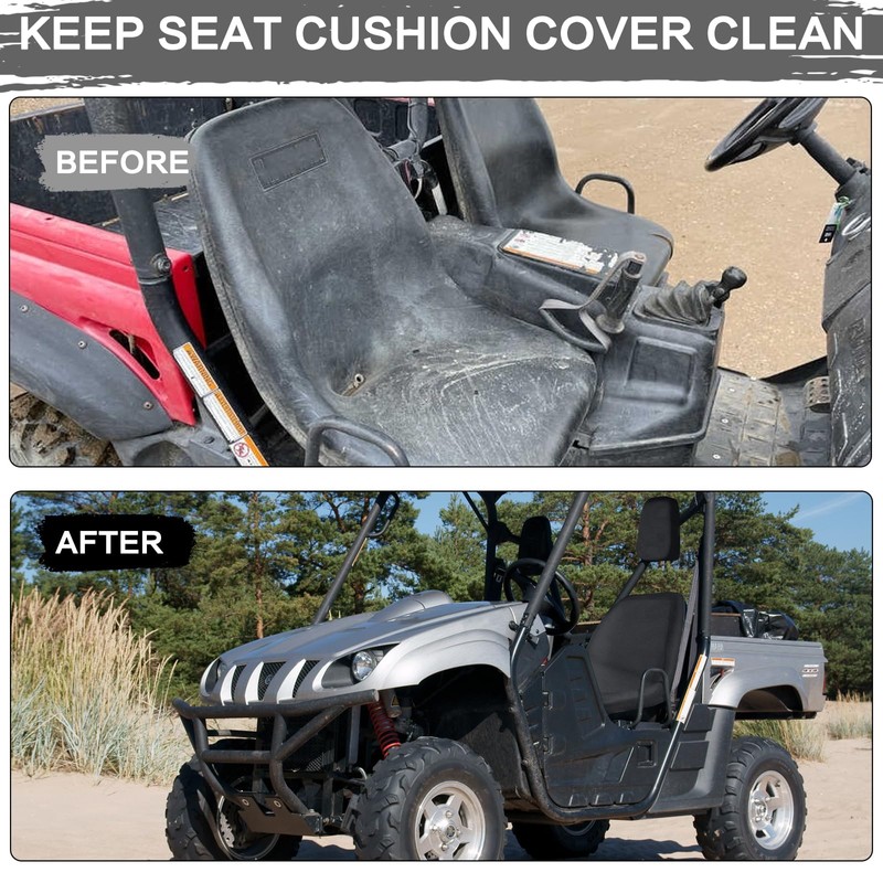 LKV UTV Seat Covers 4 Sets Replacement for Rhino 700