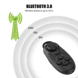 Gamepad Bluetooth, Mini Wireless Bluetooth 3.0 Remote Gamepad Game Controller Joystick Selfie Timer Remote Controller.