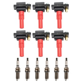 TRQ Ignition Kit Ignition Coil Spark Plugs Compatible with 2010-2019 Subaru Legacy Outback 2010-2014 Tribeca