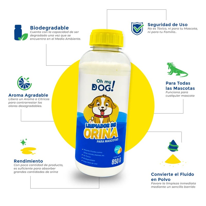 OH MY DOG 850 grs 1 pza (Limpiador de Orina,