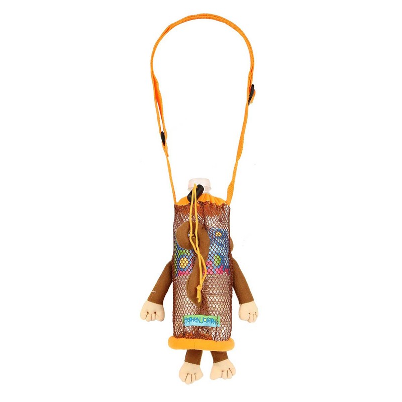 Stephen Joseph SJ670199 Children's Monkey Bottle Holder, Polyester, Brown