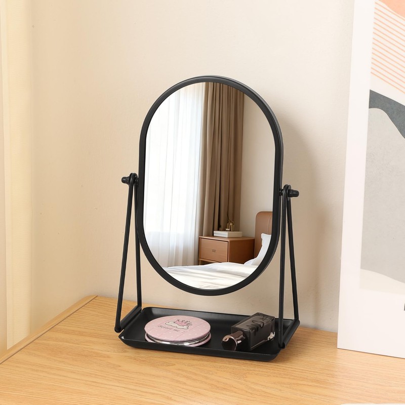 Gosider Desk Table Mirror with Stand Portable Vanity Tabletop Mirrors