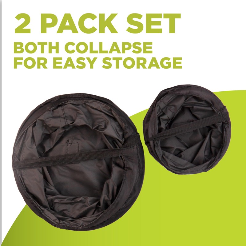 Go Gear TRASH-BLA-2PK Pop-Up Trash Can, 2 Pack