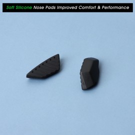 Acefrog 2 Pairs Upgraded Nose Pads for Oakley Mercenary OO9424 Sunglasses, Push-in Nose Piece Replacement, Anti-Slip, Black, Black, One Size