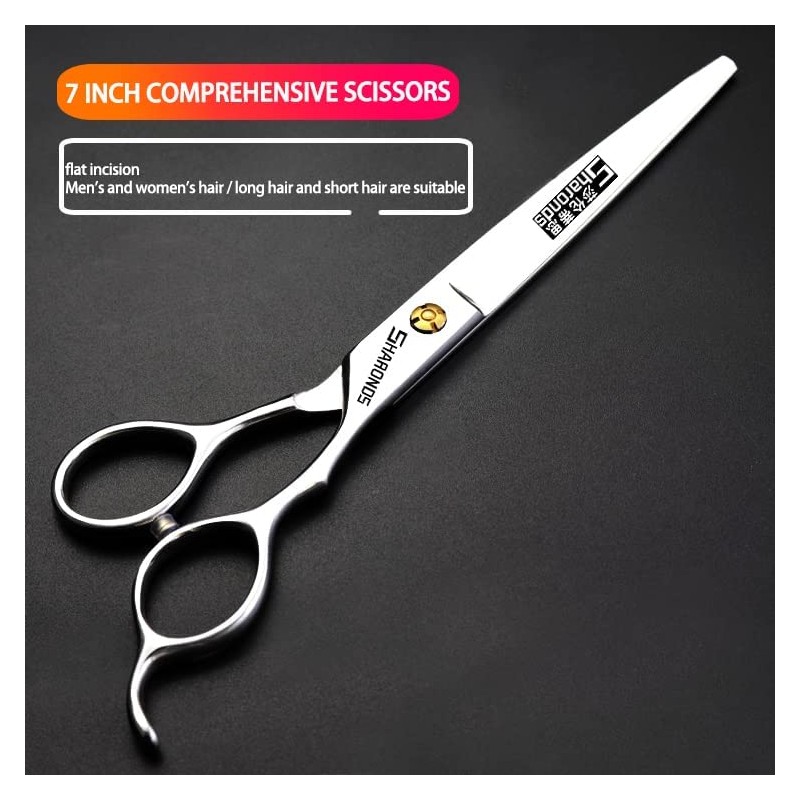 7/7.5 Inch Professional Hair Cutting Scissors with Thinning Scissors Black