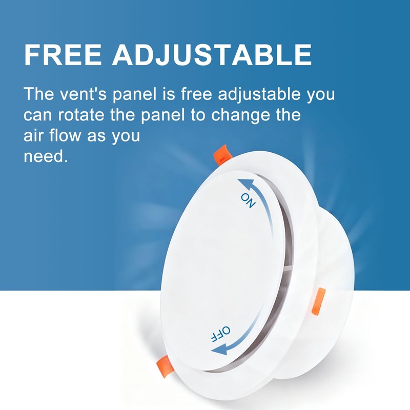 KISPISS ABS Adjustable Soffit Vent Cover with Fly Screen -