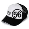 56design Circle Mesh Cap Cap (Black x White)