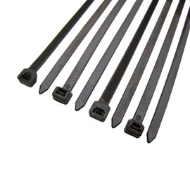 HORZEFIX Cable Ties Pack of 100 Black Long UV Resistant Universal Ties 2.5/3.6/4.8/7.6 Wide (4.8 x 300 mm)