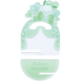 Tees Factory Sanrio Characters Acrylic Can Badge Stand, Pochacco [Stand] Approx. H 3.8 x W 2.8 x D 0.1 inches (98 x 70 x 3 mm), [Base] Approx. H 1.6 x W 2.8 x D 0.1 inches (40 x 70 x 3 mm)