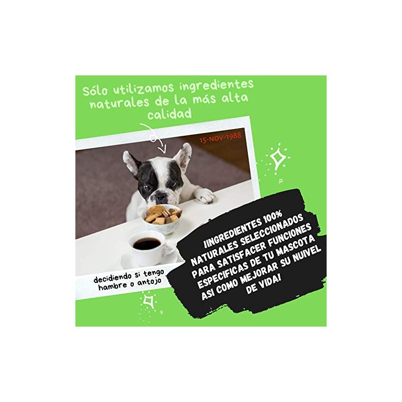 Premios para Perros 100% Natural Alta Proteína, Vitaminas y Omega