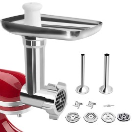 Unbranded 3 Sets Meat Grinder & Prep Slicer & Jams Juicer Attachment For KitchenAid Mixer