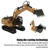 Backhoe Loader Heavy Duty Wheeled Excavator Durable 1: 60 Scale