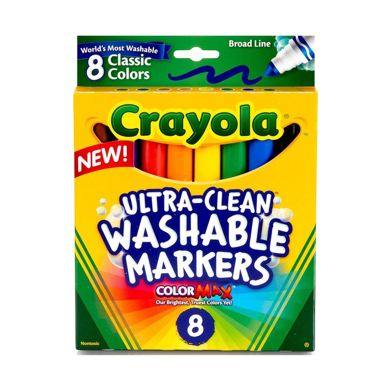 Washable Broad Point Markers (8/Pack) [Set of 2]
