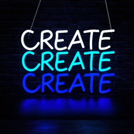 Qetibwk Create Neon Sign for Wall Decor Led Neon Signs Light Up Sign Room Decor Neon Lights Sign USB Powered