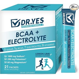 DR.YES Electrolytes Powder with Potassium, Sodium, Zinc & Vitamins, Rapid Hydration & Energy Booster, Sugar-Free & Zero Calorie, Keto Friendly, Vegan, (20 Stick Packs)