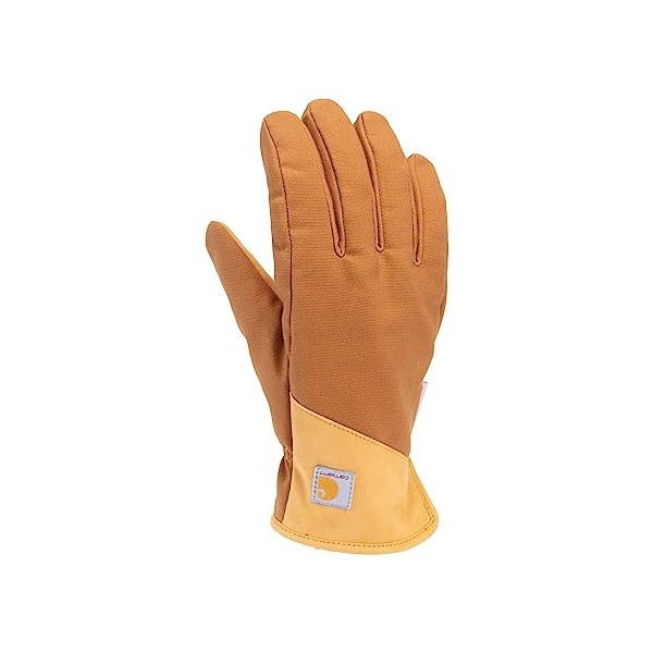 Carhartt Men's Rugged Flex Insulated Open Cuff Glove, Brown, Large