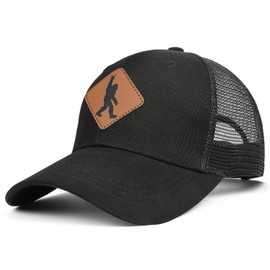 Bigfoot Hat Funny Sasquatch Hats Big Foot Sasquatch Gifts Stuff for Men Women Black Adjustable Baseball Cap