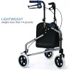 Lumex 3-Wheel Walker for Seniors, Foldable & Lightweight for Small