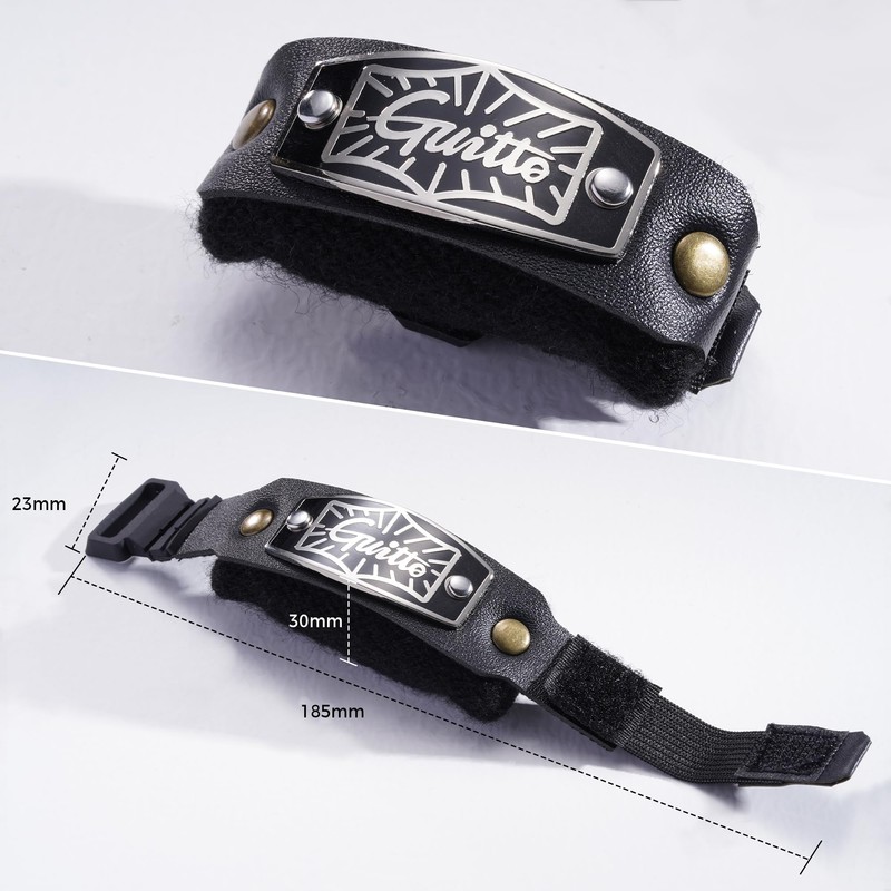 GUITTO Guitar String Mute Dampener, Fretboard Muting Wraps with Built-in