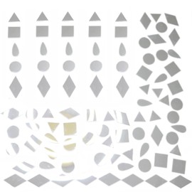 100pcs Self-Adhesive Mirrors Mosaic Tiles, Silver Bulk Triangle Mirrors Mosaic Tiles Small Mirrors Stickers for DIY Crafts Home Decorations,20 X 20mm