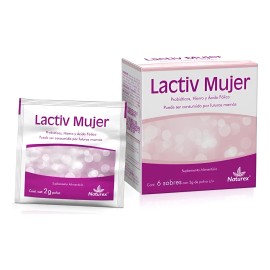 Lactiv Mujer Probióticos Hierro Acido Folico Suplemento Sabor
