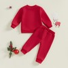 MAHUAOYIXI Toddler Boys Girls Christmas Outfits Reindeer Embroidery Long Sleeve