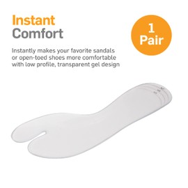 NatraCure Gel Sandal Sole Insert 2 Pack (8122-U RET 2PK) - Self-Adhesive, Anti-Slip Gel Cushion for Your Feet