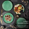HaWare Stoneware Dinner Plates Set of 6, 10" Heavy Duty