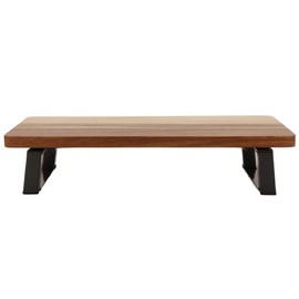 G.E.T. Enterprises Walnut 19.7" x 9.8" Wood Riser with Foldable Legs, 9" Tall Wood Heights Collection RISER-9-W (Pack of 1)