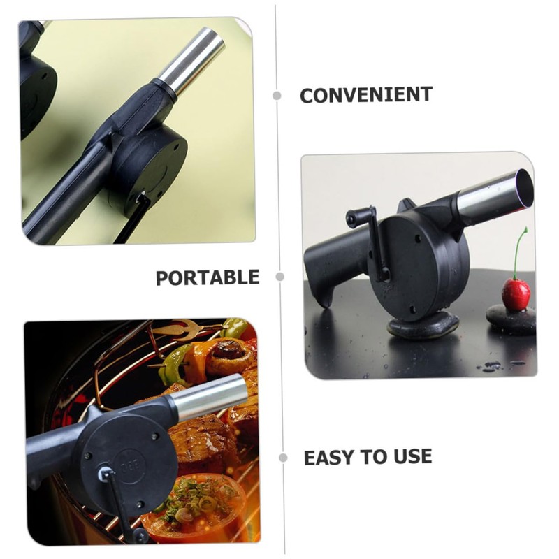 Mipcase 4PCS Hand Cranked BBQ Blower Portable Outdoor Air Fire