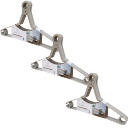 Towa Sangyo Latterior Laundry Hanger, Smart Grip Hanger, Blue & Brown, Approx. 15.0 x 8.8 x 0.4 inches (38 x 22.3 x 1 cm), Set of 9