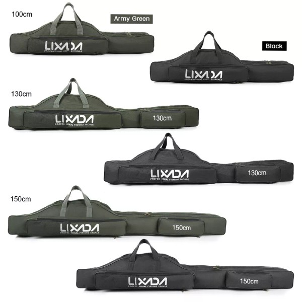Lixada Portable Fishing Bag Fishing Pole Gear Tackle Tool Carry