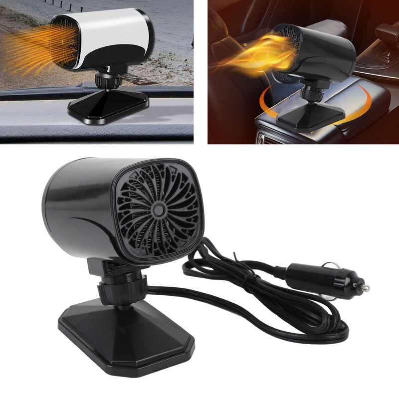 Portable Car Heater 12V/24V, Fast Windshield Defrost & Defog, Plug-in