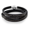West Coast Jewelry Lord's Prayer Leather Wrap Bracelet - 7.5